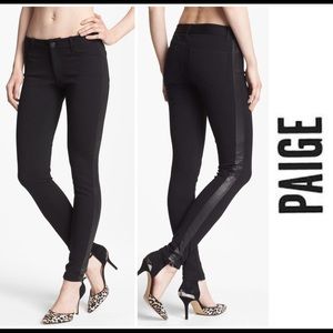Paige Verdugo Leather Tuxedo Stripe Pant